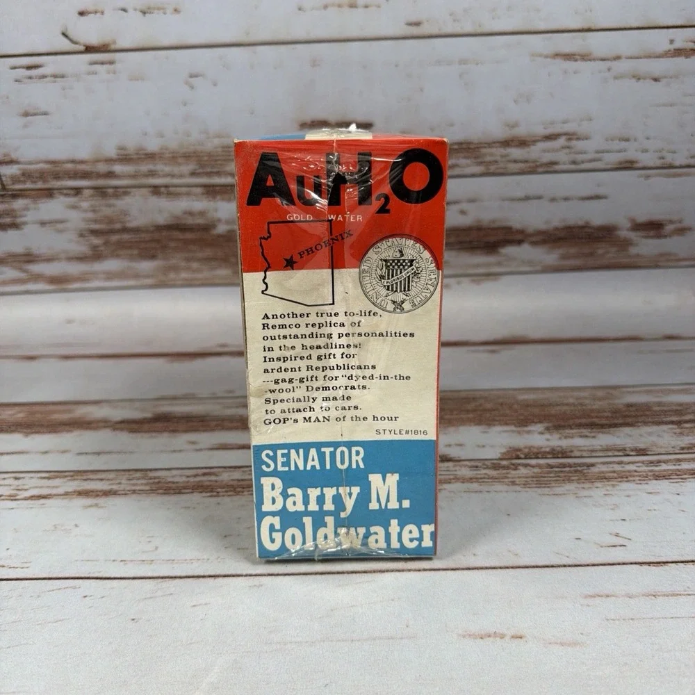 Rare 1964 Remco Barry M Goldwater Nodder Bobblehead Figure in Box Campaign
